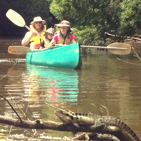 a person riding on the back of a boat in the water
